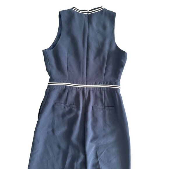 BANANA REPUBLIC Navy Blue Wide Leg Jumpsuit Size 0 - Picture 3 of 7